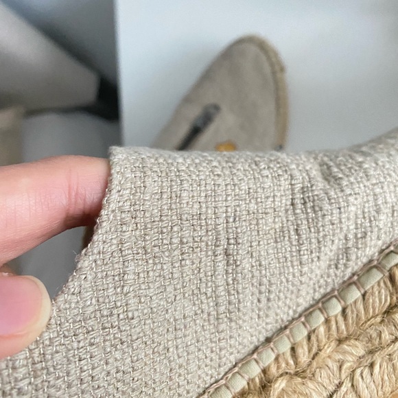 Eric Michael Womens Serena Embroidered Espadrilles Tan Canvas Floral Platform - Picture 12 of 15